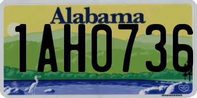 AL license plate 1AH0736