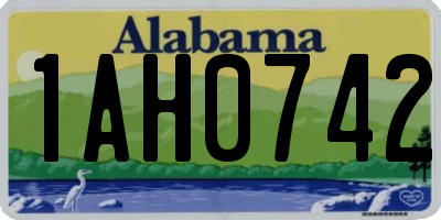 AL license plate 1AH0742