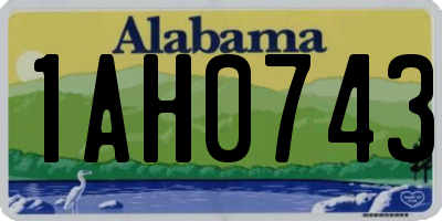 AL license plate 1AH0743