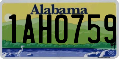 AL license plate 1AH0759