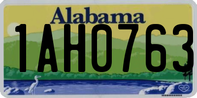 AL license plate 1AH0763