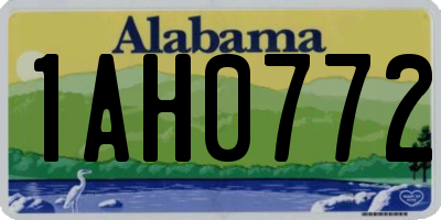 AL license plate 1AH0772