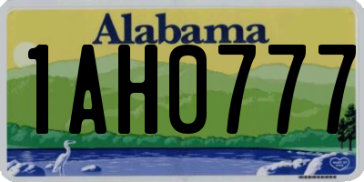 AL license plate 1AH0777