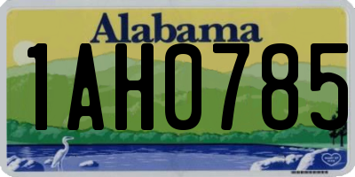 AL license plate 1AH0785
