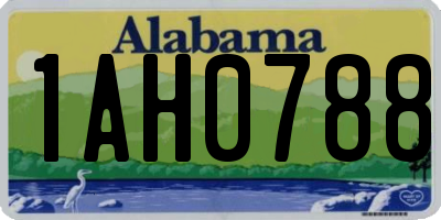 AL license plate 1AH0788