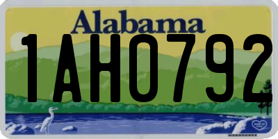 AL license plate 1AH0792