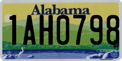 AL license plate 1AH0798