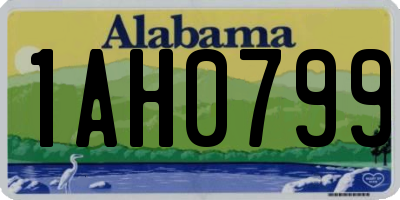 AL license plate 1AH0799