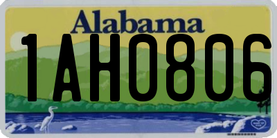 AL license plate 1AH0806