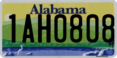 AL license plate 1AH0808