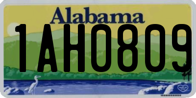 AL license plate 1AH0809