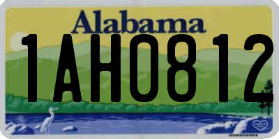 AL license plate 1AH0812