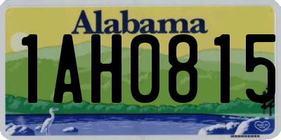 AL license plate 1AH0815