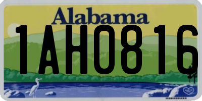 AL license plate 1AH0816