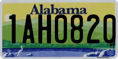 AL license plate 1AH0820