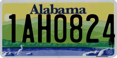 AL license plate 1AH0824