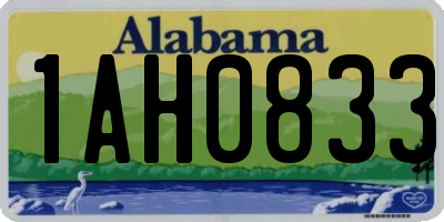 AL license plate 1AH0833