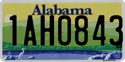 AL license plate 1AH0843