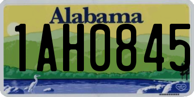 AL license plate 1AH0845