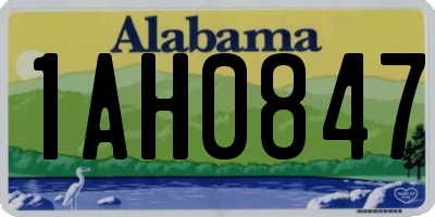 AL license plate 1AH0847