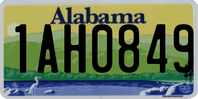 AL license plate 1AH0849