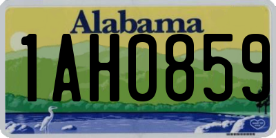 AL license plate 1AH0859