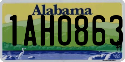 AL license plate 1AH0863