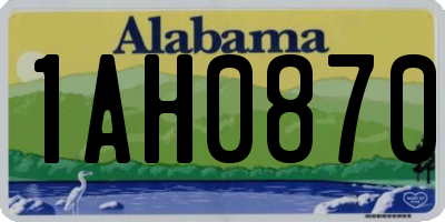 AL license plate 1AH0870