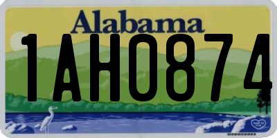 AL license plate 1AH0874