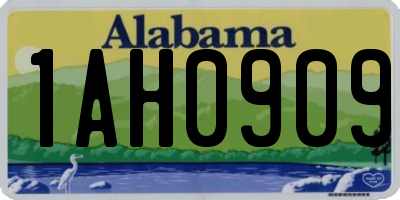 AL license plate 1AH0909