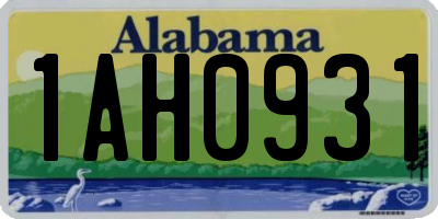 AL license plate 1AH0931