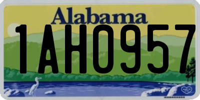 AL license plate 1AH0957