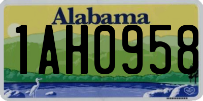 AL license plate 1AH0958