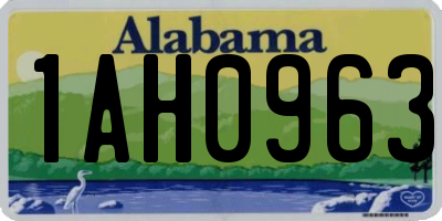 AL license plate 1AH0963