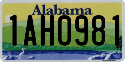 AL license plate 1AH0981
