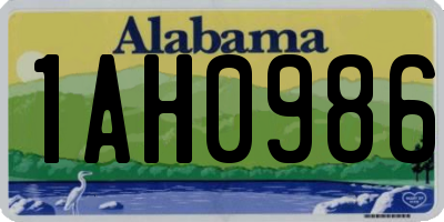 AL license plate 1AH0986