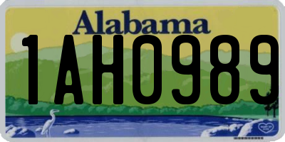 AL license plate 1AH0989
