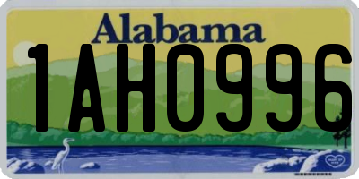 AL license plate 1AH0996
