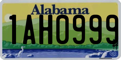 AL license plate 1AH0999