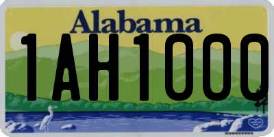 AL license plate 1AH1000