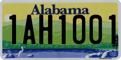 AL license plate 1AH1001
