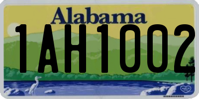 AL license plate 1AH1002