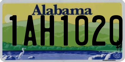 AL license plate 1AH1020