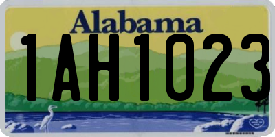 AL license plate 1AH1023