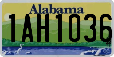 AL license plate 1AH1036