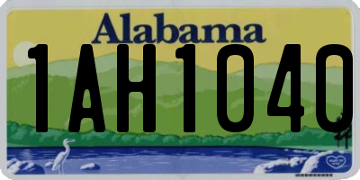 AL license plate 1AH1040