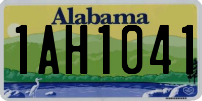 AL license plate 1AH1041