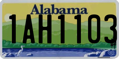 AL license plate 1AH1103