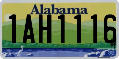 AL license plate 1AH1116