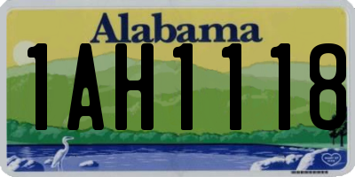 AL license plate 1AH1118
